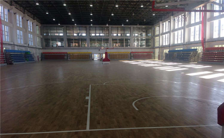 柞木排球館木地板安裝工藝