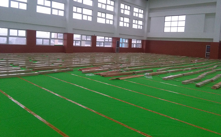 重慶柞木實木運動地板怎么安裝