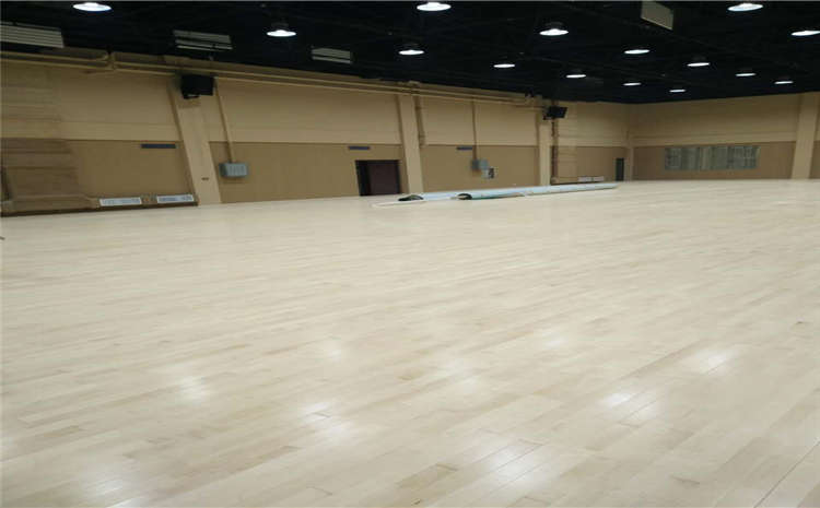 硬木企口排球館木地板單層龍骨結構