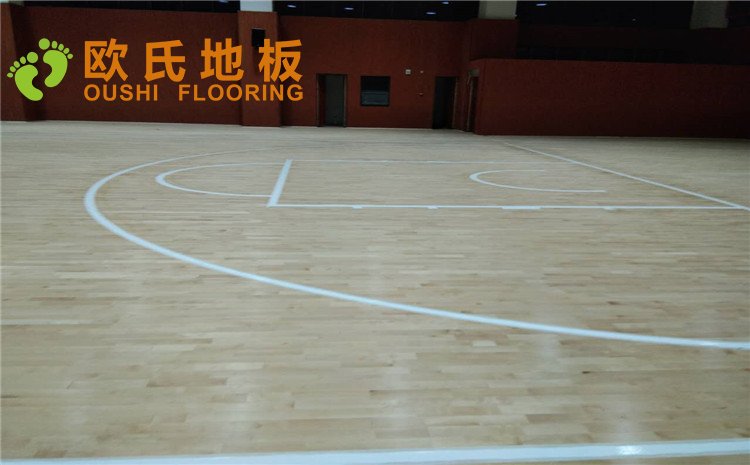 江蘇徐州樹(shù)恩中學(xué)籃球館健身房木地板圖片
